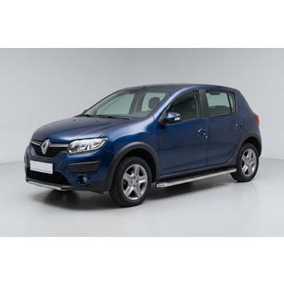 Боковые Подножки Maydos V1 (2 шт., Алюминий и Нержавейка) Dacia Sandero 2013-2020 гг. фото 1