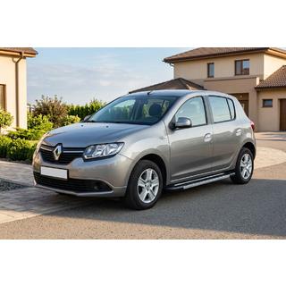 Боковые пороги RedLine V1 (2 шт., алюминий) Renault Sandero 2013-2022 гг. фото 1