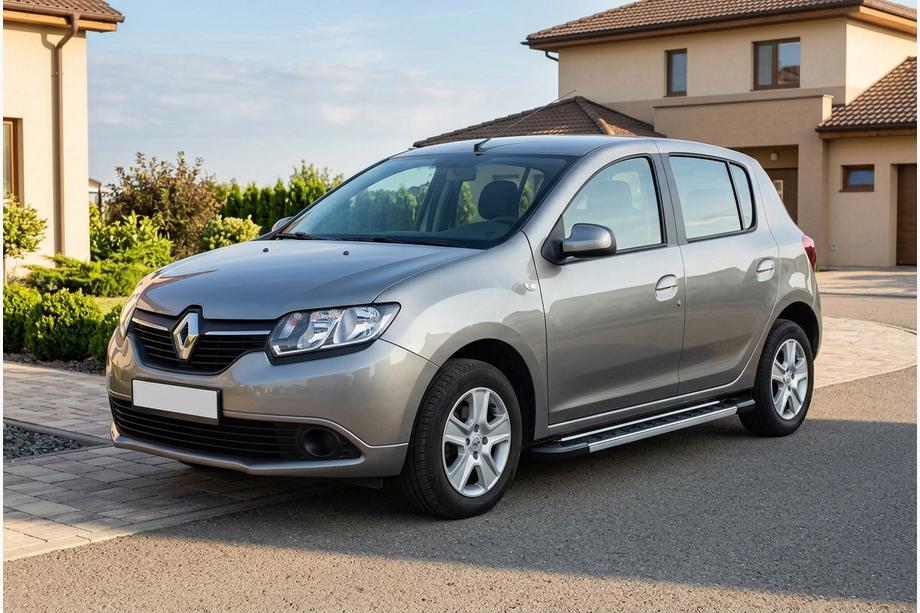 Renault Sandero 2013-2022 гг. Боковые пороги RedLine V1 (2 шт., алюминий) Image