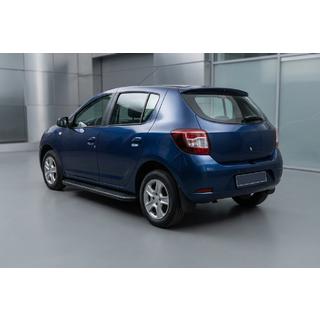 Боковые пороги Bosphorus Black (2 шт., алюминий) Renault Sandero 2013-2022 гг. фото 1