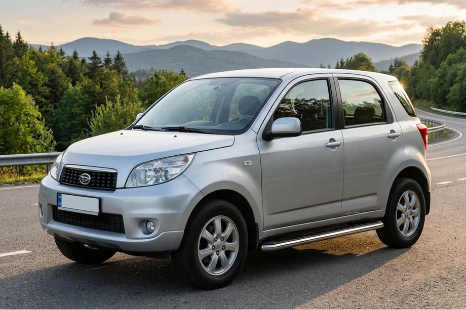 Daihatsu Terios 2006-2017 гг. Боковые Подножки Maydos V1 (2 шт., Алюминий и Нержавейка) Image