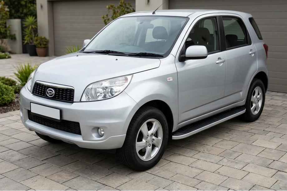 Daihatsu Terios 2006-2017 гг. Боковые Подножки Tayga Grey (2 шт., Алюминий) Image