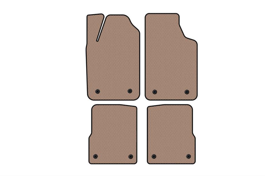 Audi A2 1999-2005 гг. Резиновые Коврики Carsuit (HB, Бежевые) Image