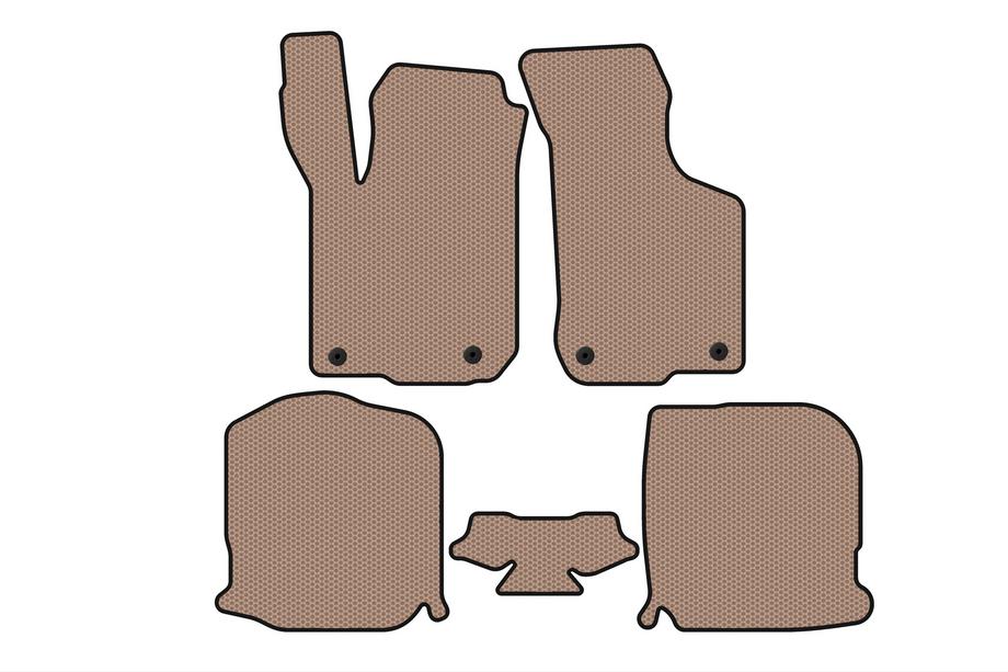 Audi A3 1996-2003 гг. Резиновые коврики Carsuit (HB, 3-дверный, бежевые) Image
