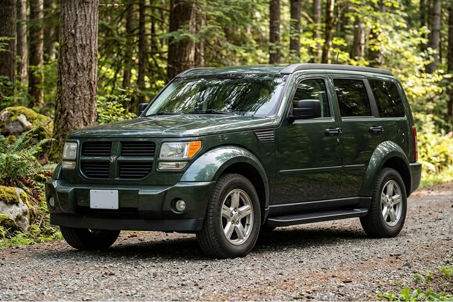 Dodge Nitro 2006-2011 гг. Боковые Подножки Allmond Black (2 шт., Алюминий) Image