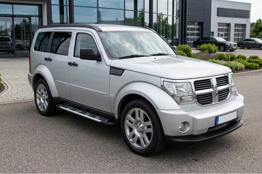 Dodge Nitro 2006-2011 гг. Боковые Подножки Sunrise (2 шт., Алюминий) Image