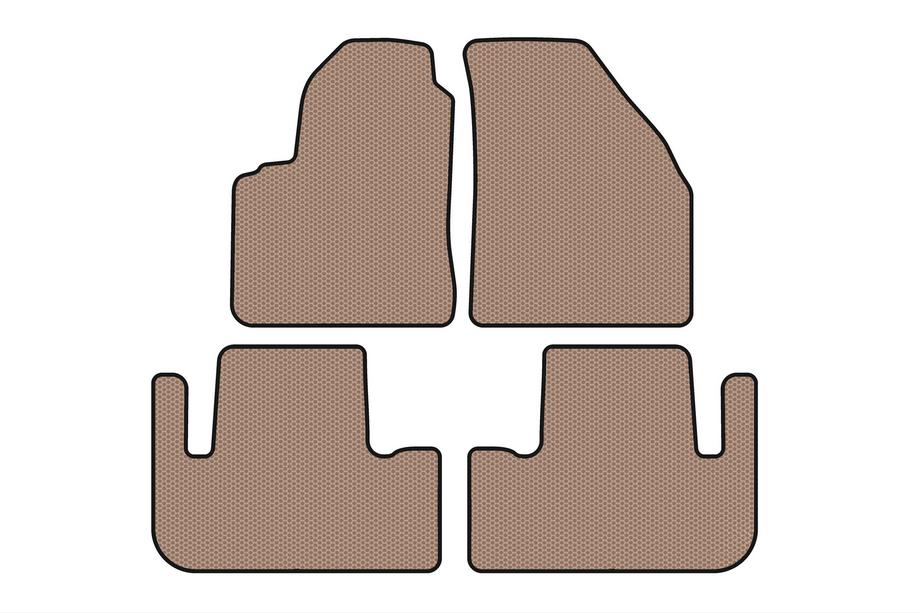 Chevrolet Tacuma/Rezzo 2000-2008 гг. Резиновые Коврики Carsuit (Бежевые) Image