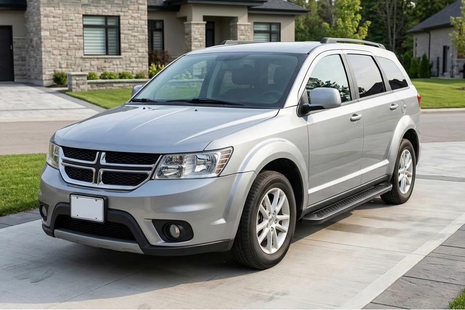 Dodge Journey 2008-2020 гг. Боковые Подножки Allmond Black (2 шт., Алюминий) Image
