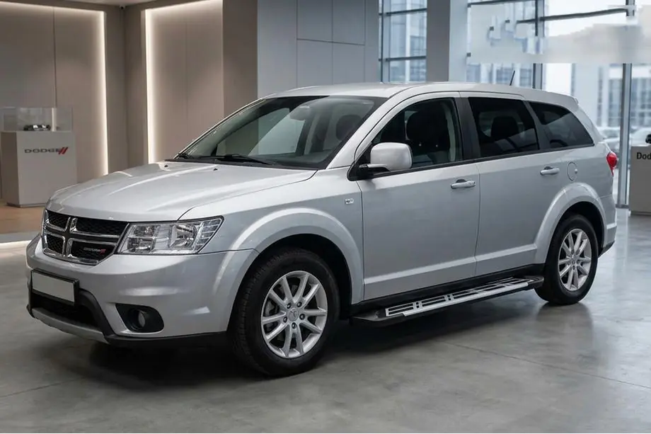 Dodge Journey 2008-2020 гг. Боковые Подножки Sunrise (2 шт., Алюминий) Image