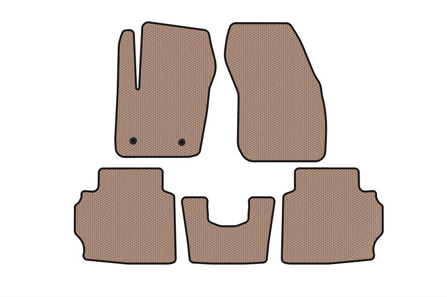 Ford Mondeo 2014-2022 гг. Резиновые Коврики Carsuit (LB, Бежевые) Image