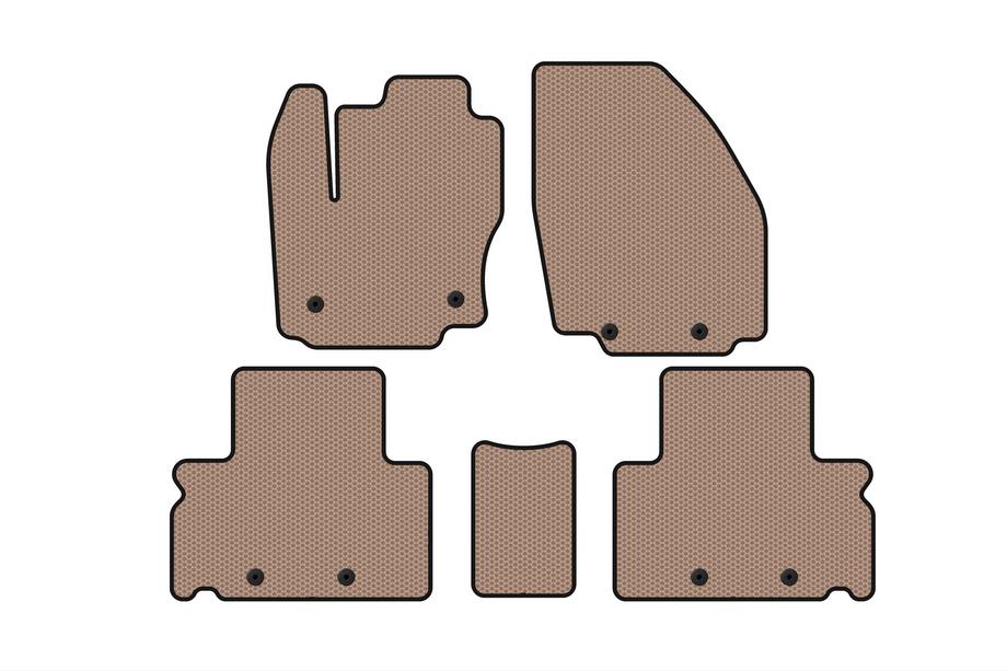 Ford S-Max 2007-2014 гг. Резиновые Коврики Carsuit (Бежевые) Image