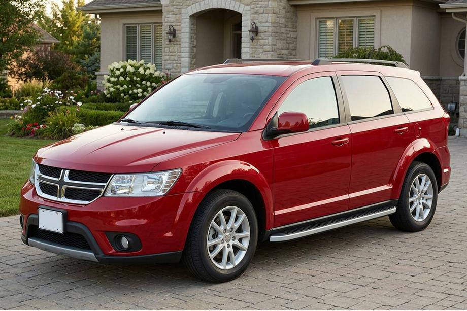 Dodge Journey 2008-2020 гг. Боковые Подножки Tayga Grey (2 шт., Алюминий) Image
