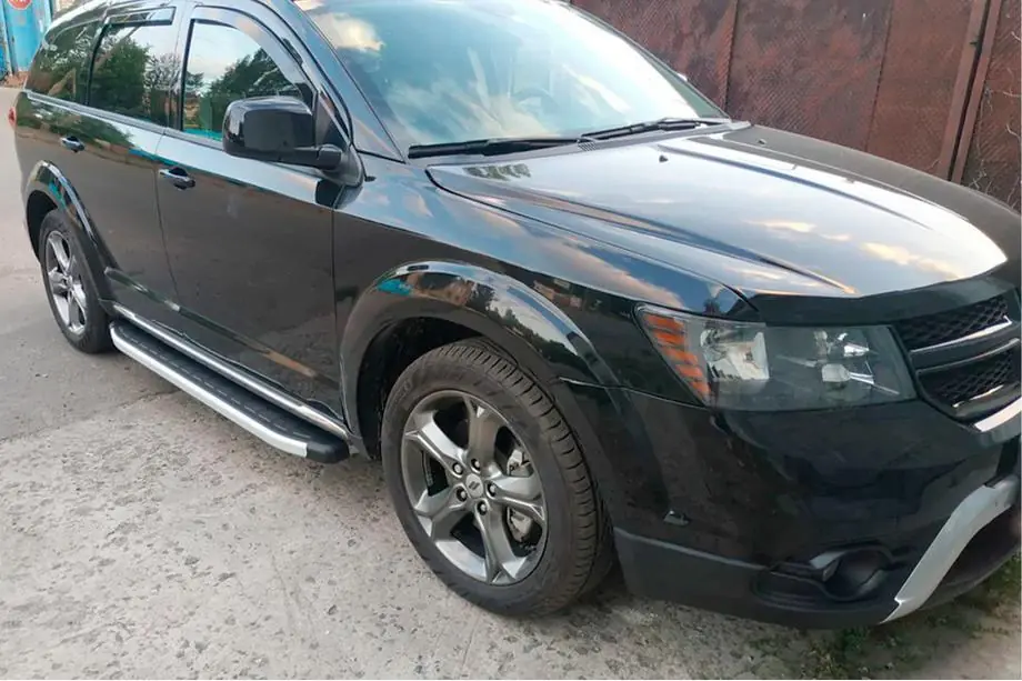 Dodge Journey 2008-2020 гг. Боковые Подножки Fullmond (2 шт., Алюминий) Image