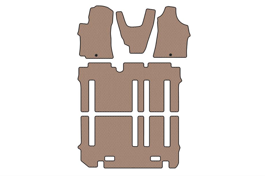 Hyundai H300, H1, Starex 2008-2020 гг. Резиновые коврики Carsuit (полный салон, бежевые) Фото 1