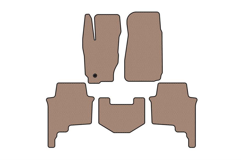 Jeep Commander 2005-2010 гг. Резиновые Коврики Carsuit (Бежевые) Image