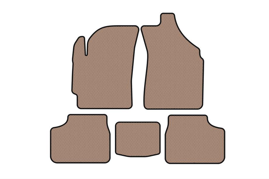 Daewoo Matiz 1998-2008 гг. Резиновые Коврики Carsuit (Бежевые) Image