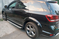Fiat Freemont 2011-2016 гг. Боковые Подножки Fullmond (2 шт., Алюминий) фото 9