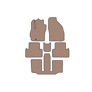 Резиновые коврики Carsuit (3 ряда, 7-местный, бежевые) фото 1