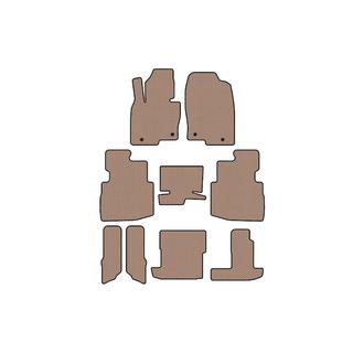 Резиновые коврики Carsuit (3 ряда, 7-местный, бежевые) фото 1