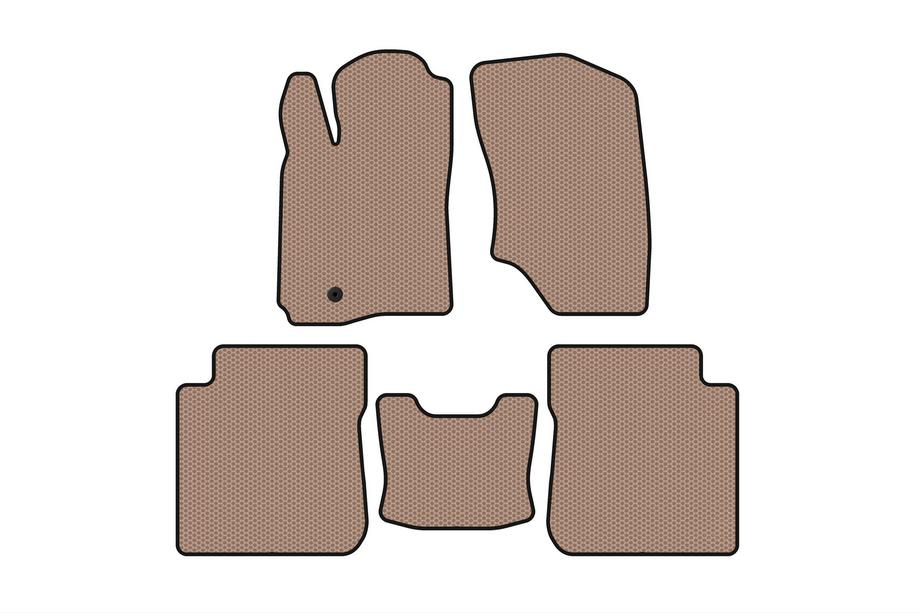 Mitsubishi Outlander 2001-2006 гг. Резиновые Коврики Carsuit (Бежевые) Image