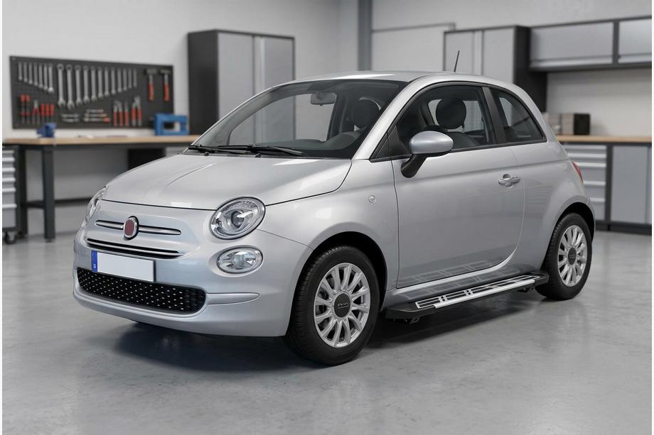 Fiat 500/500L 2013-2022 гг. Боковые Подножки Sunrise (2 шт., Алюминий) Image