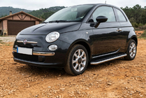 Fiat 500/500L 2013-2022 гг. Боковые Подножки Maydos V1 (2 шт., Алюминий и Нержавейка) фото 1