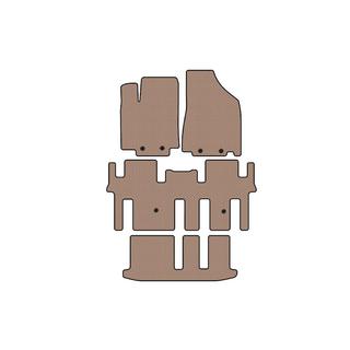 Резиновые коврики Carsuit (3 ряда, бежевые) Nissan Pathfinder R52 2012-2021 гг. фото 1