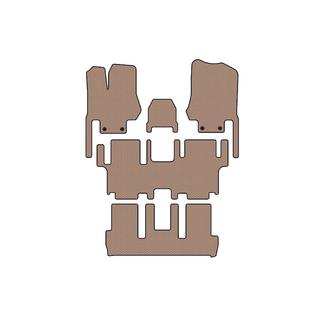Резиновые коврики Carsuit (3 ряда, 7-местный, бежевые) фото 1