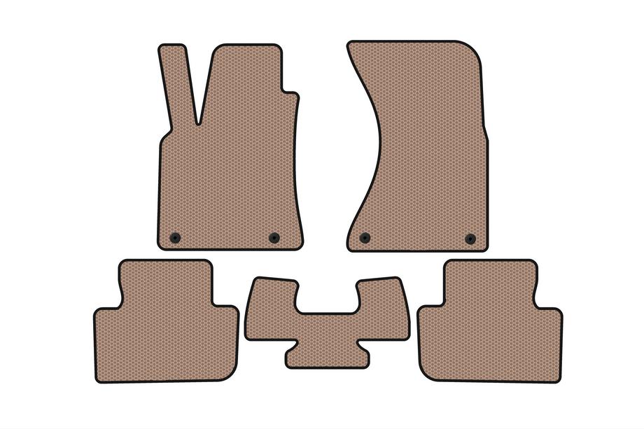 Porsche Macan 2014-2024 гг. Резиновые коврики Carsuit (2014-2018, бежевые) Фото 1