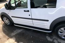 Ford Connect 2002–2006 гг. Боковые Подножки Tayga (2 шт., Алюминий) фото 4