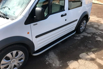 Ford Connect 2002–2006 гг. Боковые Подножки Tayga (2 шт., Алюминий) фото 2