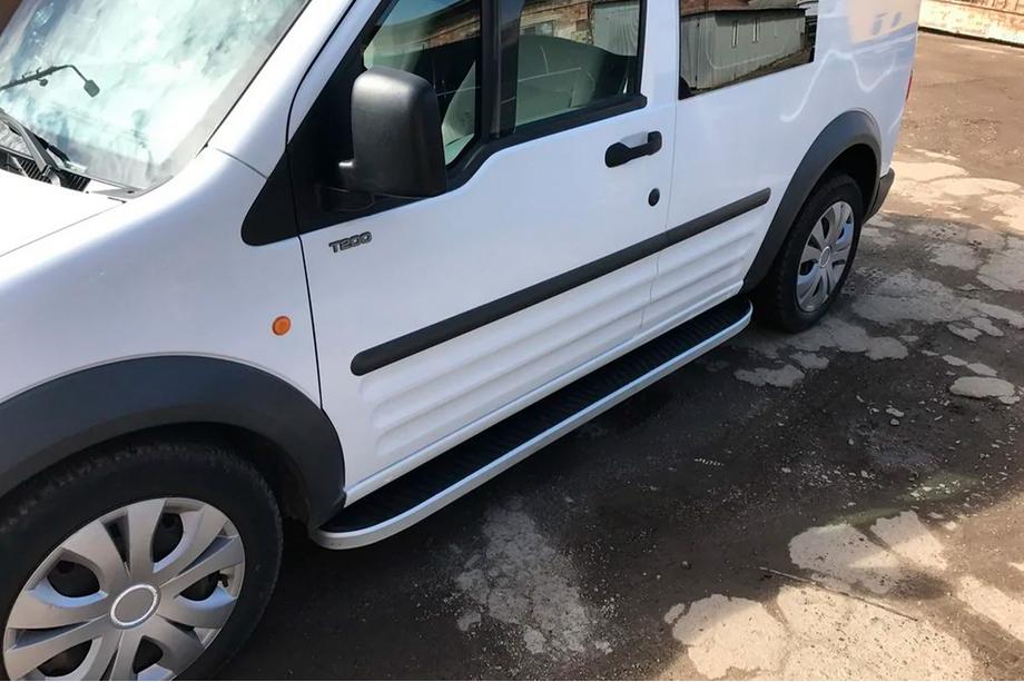 Ford Connect 2002–2006 гг. Боковые Подножки Tayga (2 шт., Алюминий) Стандартная база Фото 2