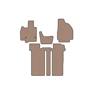 Резиновые коврики Carsuit (2 ряда, 6-местный, бежевые)