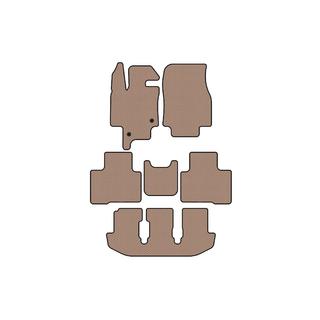Резиновые коврики Carsuit (3 ряда, 7-местный, бежевые) фото 1