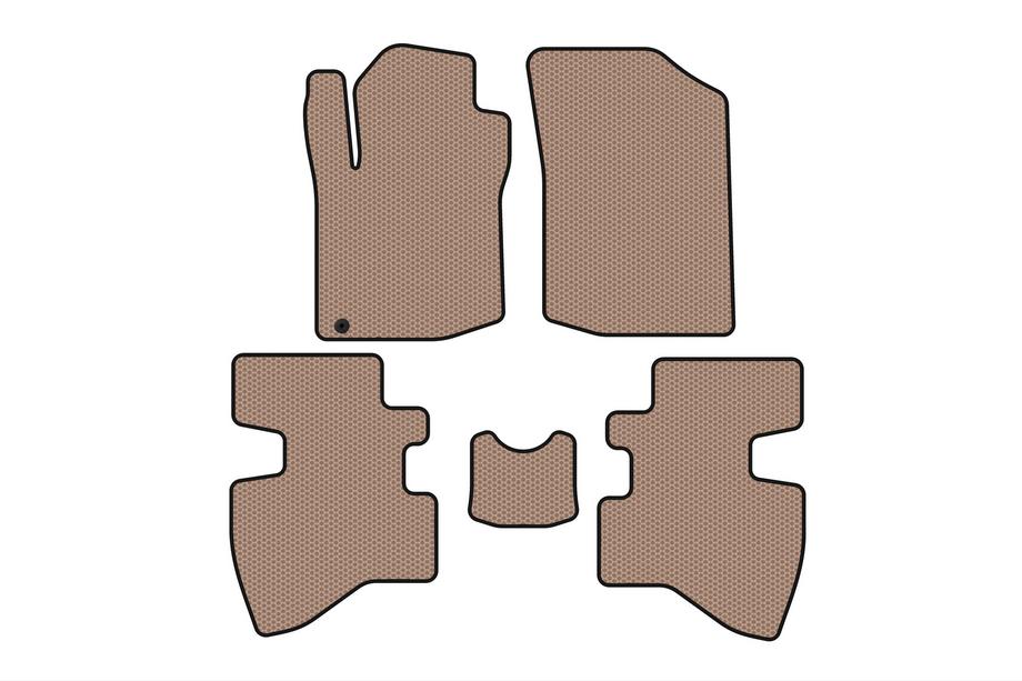 Toyota Aygo 2007-2014 гг. Резиновые коврики Carsuit (2007-2009, HB, 3-дверный, бежевые) Фото 1