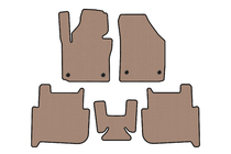 Volkswagen Touran 2003-2010 гг. Резиновые коврики Carsuit (2 ряда, 2006-2010, 7-местный, бежевые) фото 1