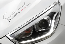 Hyundai IX-35 2010-2015 гг. Накладки на фары (2013-2015, 2 шт., пластик) фото 1