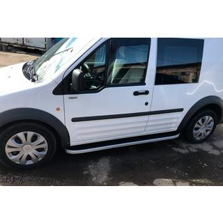 Боковые Подножки Tayga (2 шт., Алюминий) Ford Connect 2006–2009 гг. фото 4