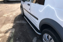 Ford Connect 2010-2013 гг. Боковые Подножки Tayga (2 шт., Алюминий) фото 5