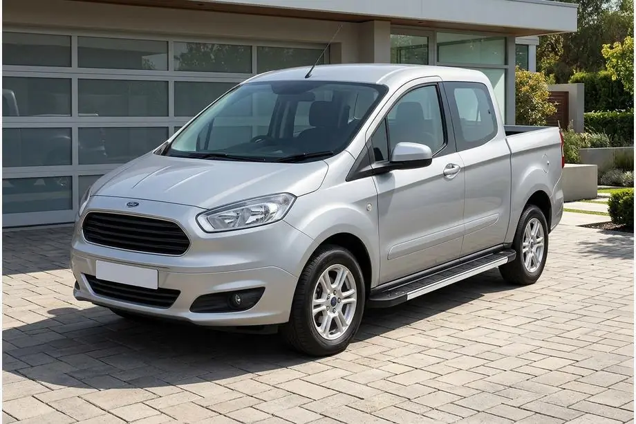 Ford Courier 2014-2023 гг. Боковые пороги RedLine V1 (2 шт., алюминий) Image