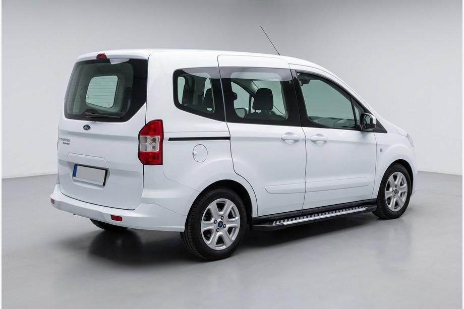 Ford Courier 2014-2023 гг. Боковые Подножки Line (2 шт., Алюминий) Image