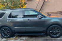Ford Explorer 2011-2019 гг. Боковые Подножки Allmond Black (2 шт., Алюминий) фото 4