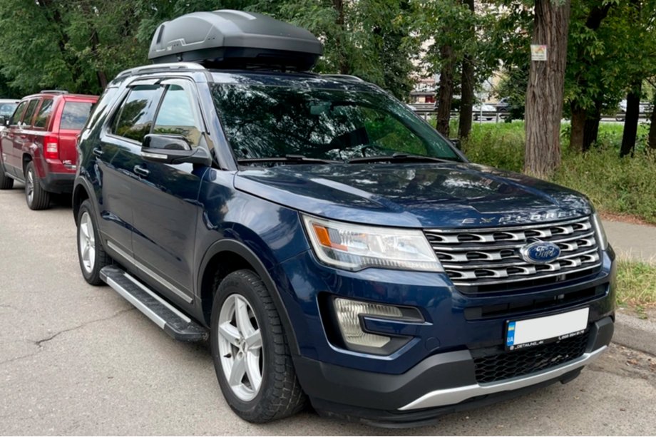 Ford Explorer 2011-2019 гг. Боковые пороги RedLine V1 (2 шт., алюминий) Image
