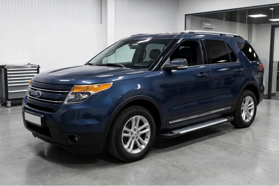 Ford Explorer 2011-2019 гг. Боковые Подножки Line (2 шт., Алюминий) Image