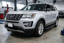 Ford Explorer 2011-2019 гг. Боковые пороги Bosphorus Black (2 шт., алюминий) фото 1