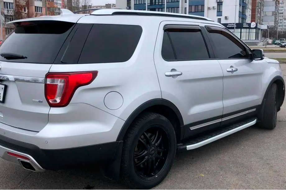 Ford Explorer 2011-2019 гг. Боковые пороги Fullmond (2 шт., алюминий) Фото 4