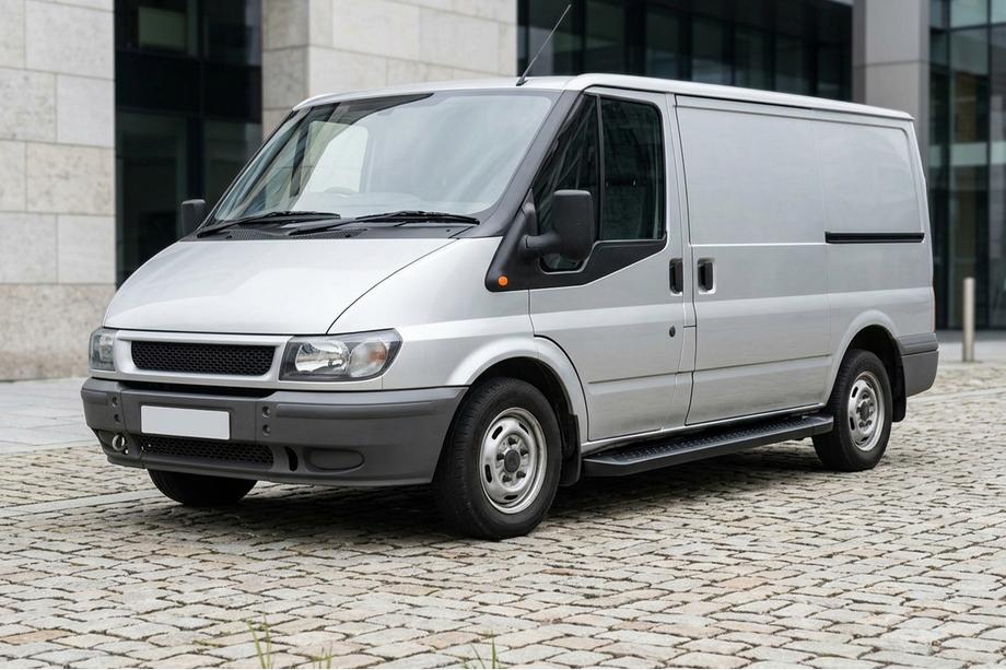 Ford Transit 2000–2014 гг. Боковые Подножки Allmond Black (2 шт., Алюминий) Image