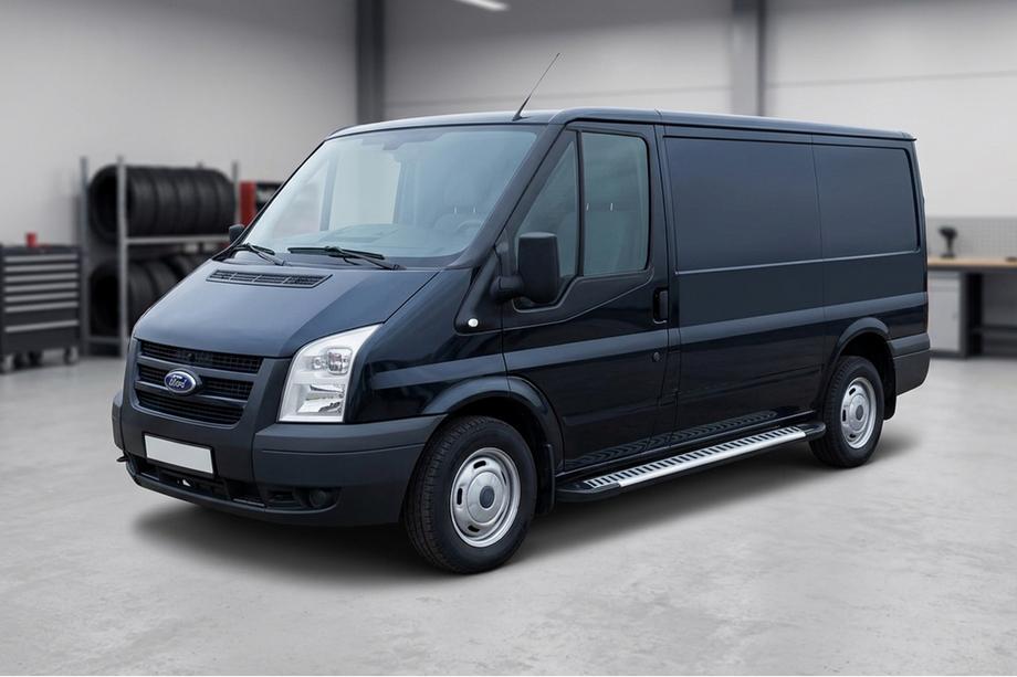 Ford Transit 2000–2014 гг. Боковые Подножки Line (2 шт., Алюминий) Image