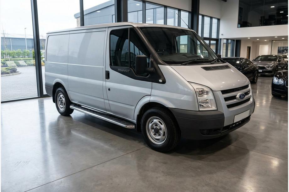 Ford Transit 2000–2014 гг. Боковые Подножки Maydos V1 (2 шт., Алюминий и Нержавейка) Image