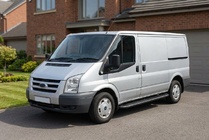 Ford Transit 2000–2014 гг. Боковые пороги Bosphorus Black (2 шт., алюминий) L2 (средняя база) фото 1